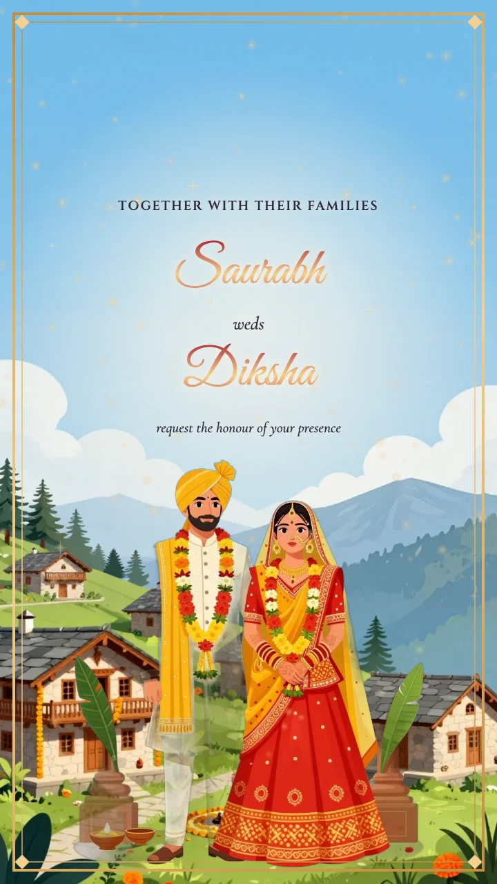 Garhwali Pahadi Byah video template preview